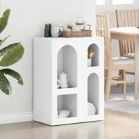 Dressoir Wit 59 x 35 x 80.5 cm Bewerkt hout