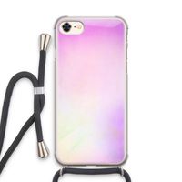 Flow mist pastel: iPhone 8 Transparant Hoesje met koord