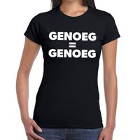 Genoeg is genoeg tekst t-shirt zwart dames Genoeg is genoeg tekst t-shirt zwart dames