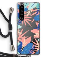 Tropisch: Sony Xperia 1 III Transparant Hoesje met koord