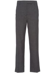 Prada pantalon en laine à poches zippées - Gris