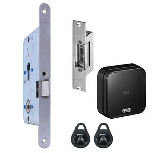 JNF Comfort loopslot din rechts inclusief elektrische sluitplaat en wandlezer opbouw