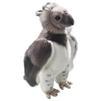 Carl Dick pluche Harpij roofvogel knuffel - 28 cm - grijsÂ - Kuif Arend/Havik knuffel voor kinderen