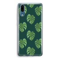 Monstera leaves: Huawei P20 Transparant Hoesje - thumbnail