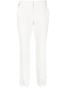 Karl Lagerfeld pantalon droit à bande logo - Blanc