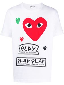 Comme Des Garçons Play t-shirt à logo imprimé - Blanc