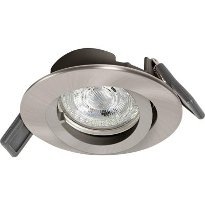 OSRAM HOMELIGHTING 4099854444548 Spotlight Recess Set Incl. Osram LED 4.3W GU10 Brushed Nickel LED-plafondlamp GU10 4.30 W Nikkel (geborsteld)