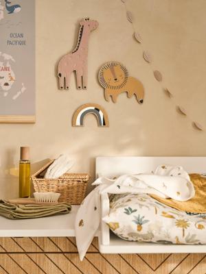 Set van 3 wanddecoraties HANOÏ karamel