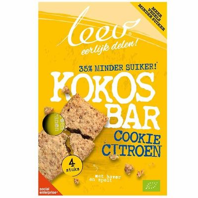 Leev Cookiebar kokos-citroen bio (140 gr)