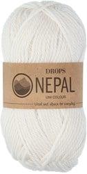 Drops Nepal Uni Colour 1101 Wit