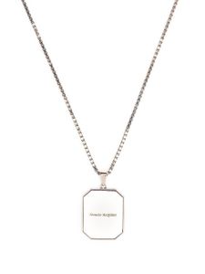 Alexander McQueen collier chaîne à pendentif logo - Argent