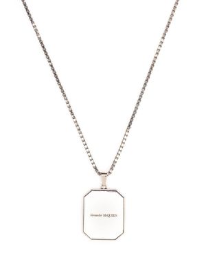 Alexander McQueen collier chaîne à pendentif logo - Argent