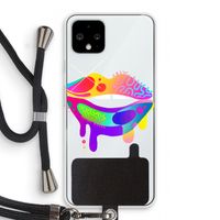 Lip Palette: Pixel 4 Transparant Hoesje met koord