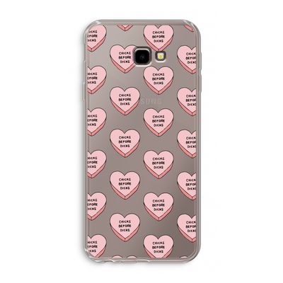 Chicks before dicks: Samsung Galaxy J4 Plus Transparant Hoesje