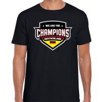 We are the champions Deutschland / Duitsland supporter t-shirt zwart voor heren