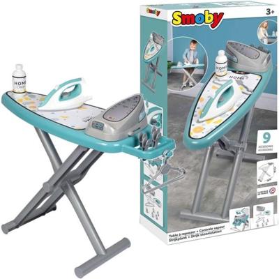 Smoby - Strijkplank met stoomstation + 9 accessoires - Huishoudelijke imitatiespellen - H48cm - Made in France - Vanaf 3 jaar