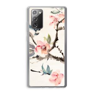 Japanse bloemen: Samsung Galaxy Note 20 / Note 20 5G Transparant Hoesje