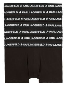 Karl Lagerfeld lot de sept boxers à taille à logo - Noir