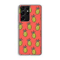 Ananas: Samsung Galaxy S21 Ultra Transparant Hoesje