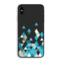 Gekleurde driehoekjes blauw: iPhone XS Max Biologisch afbreekbaar hoesje