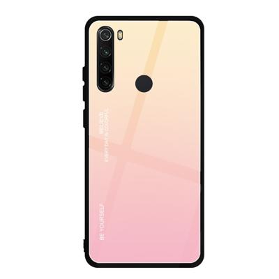 Voor Xiaomi Redmi Note 8 gradiënt kleur glas geval (roze)