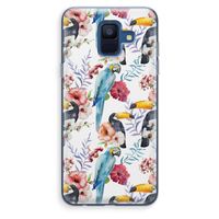 Bloemen tukan: Samsung Galaxy A6 (2018) Transparant Hoesje