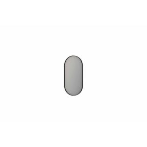 INK SP20 spiegel - 80x4x40cm ovaal in stalen kader - geborsteld metal black 8409470