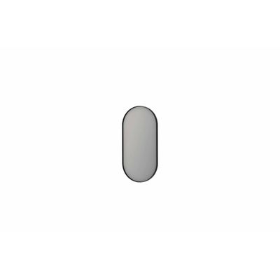 INK SP20 spiegel - 80x4x40cm ovaal in stalen kader - geborsteld metal black 8409470