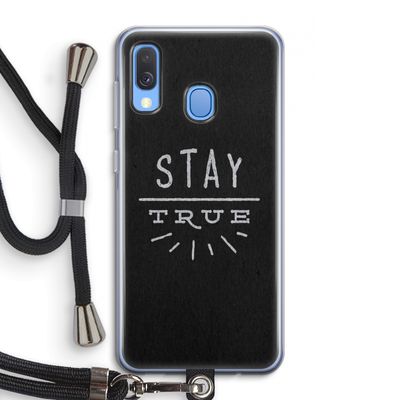 Stay true: Samsung Galaxy A40 Transparant Hoesje met koord