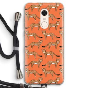 Cheetah: Xiaomi Redmi 5 Transparant Hoesje met koord