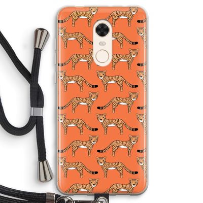 Cheetah: Xiaomi Redmi 5 Transparant Hoesje met koord