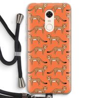 Cheetah: Xiaomi Redmi 5 Transparant Hoesje met koord
