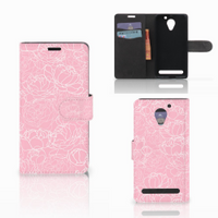 Lenovo C2 Power Hoesje White Flowers - thumbnail