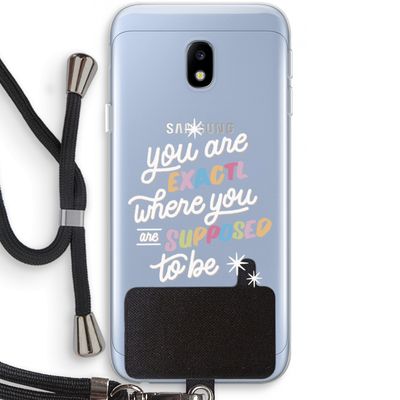 Right Place: Samsung Galaxy J3 (2017) Transparant Hoesje met koord