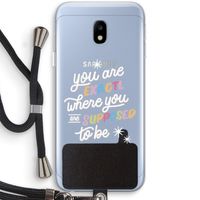 Right Place: Samsung Galaxy J3 (2017) Transparant Hoesje met koord