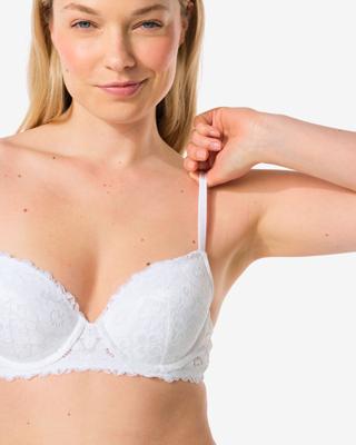 HEMA Voorgevormde kanten bh met beugel wit (wit)