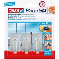 Powerstrips chroom haken small Tesa 3 stuks - Handdoekhaakjes - thumbnail