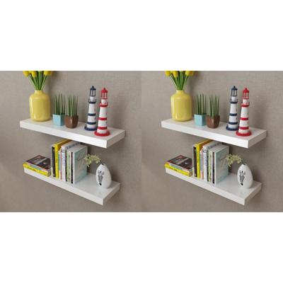 Wandplanken 4 st 60 cm wit
