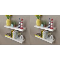 Wandplanken 4 st 60 cm wit