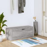 Wandschoenenkast 100x35x38 cm bewerkt hout grijs sonoma