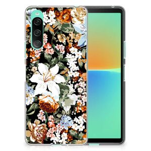 TPU Case voor Sony Xperia 10 V Dark Flowers