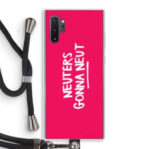 Neuters (roze): Samsung Galaxy Note 10 Plus Transparant Hoesje met koord
