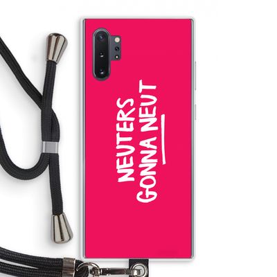 Neuters (roze): Samsung Galaxy Note 10 Plus Transparant Hoesje met koord