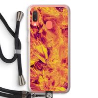 Eternal Fire: Samsung Galaxy A20e Transparant Hoesje met koord