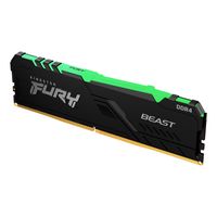 Kingston Technology FURY Beast RGB geheugenmodule 16 GB 2 x 8 GB DDR4 2666 MHz - thumbnail