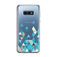 Gekleurde driehoekjes blauw: Samsung Galaxy S10e Transparant Hoesje