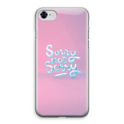 Sorry not sorry: iPhone 8 Transparant Hoesje