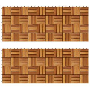 VidaXL Terrastegels 30 x 30 cm Acacia set van 20