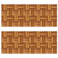 VidaXL Terrastegels 30 x 30 cm Acacia set van 20