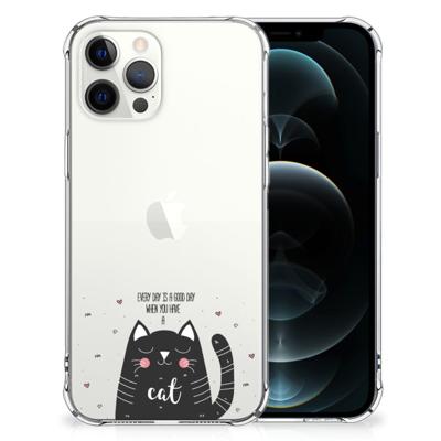 iPhone 12 Pro Max Stevig | Bumper Hoesje | Cat Good Day iPhone 12 Pro Max Stevig | Bumper Hoesje | Cat Good Day